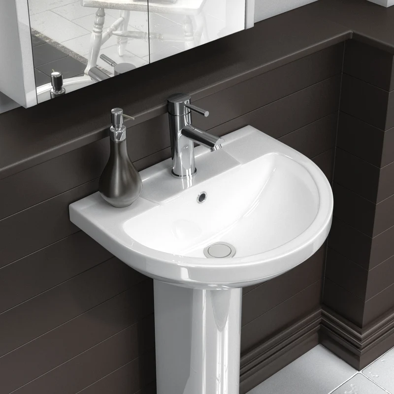 Lomond 500mm Basin & Full Pedestal