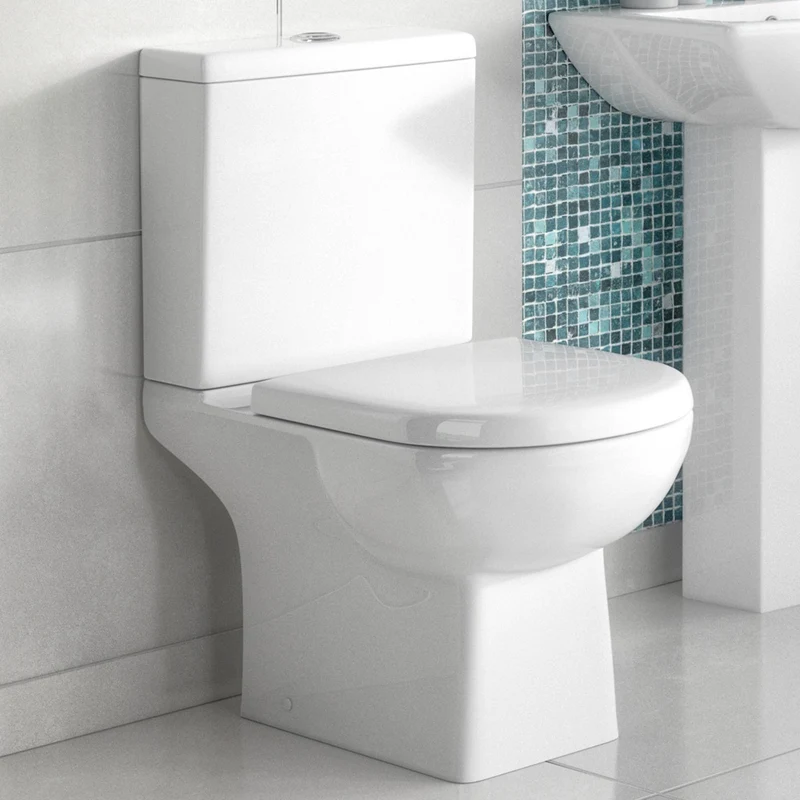 Marina Square Close Coupled Toilet & Soft Close Seat