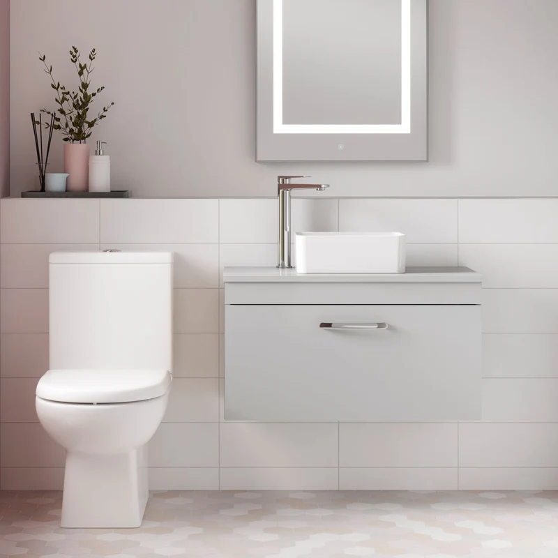 Marina Square Close Coupled Toilet & Soft Close Seat