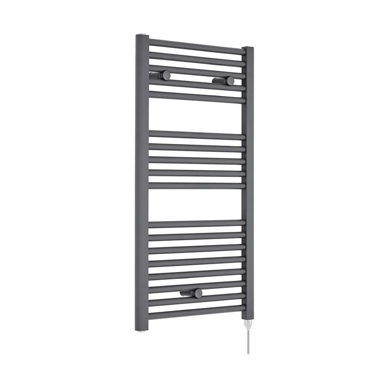 Nuie Electric Towel Rail Contemporary Anthracite Steel 920x480x30mm