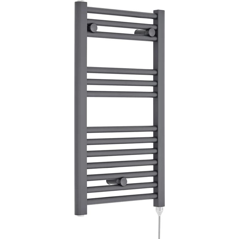 Nuie Electric Towel Rail Contemporary Anthracite Steel 720x400x30mm