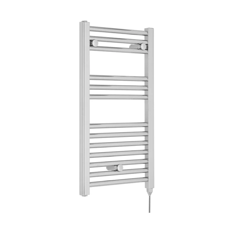Nuie Electric Towel Rail Contemporary Chrome Steel 720x400x30mm