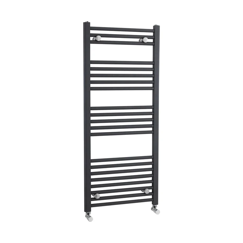 Nuie Straight Ladder Rail Contemporary Anthracite Steel 1150x500x30mm