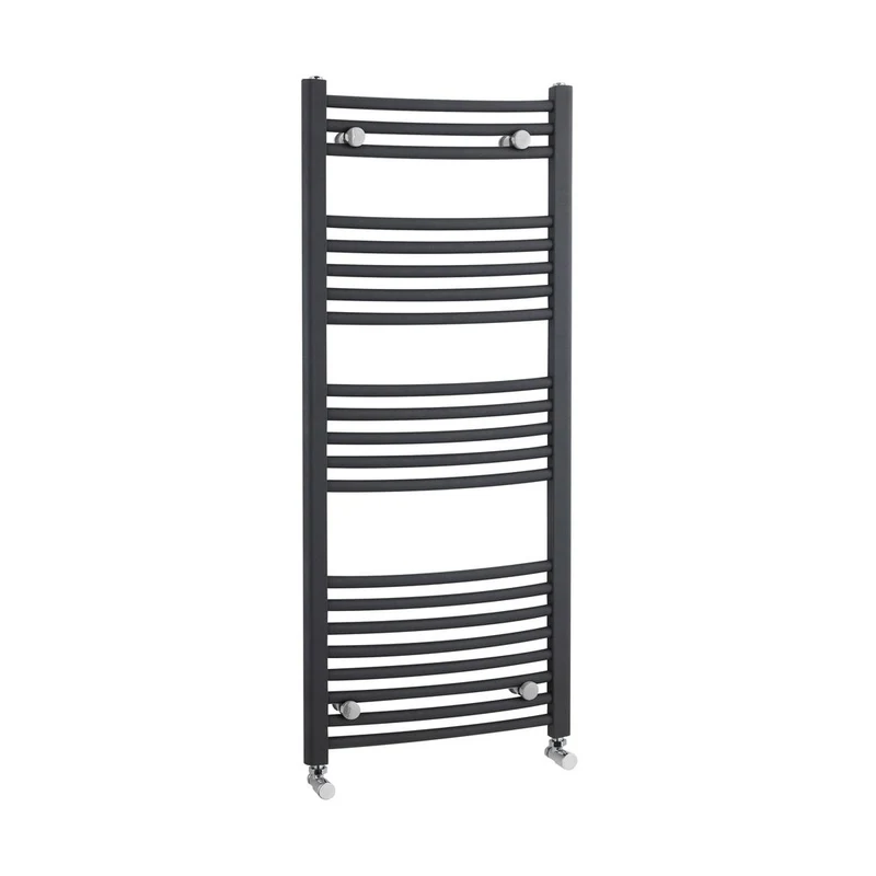 Nuie Curved Ladder Rail Contemporary Anthracite Steel 1150x500x44mm