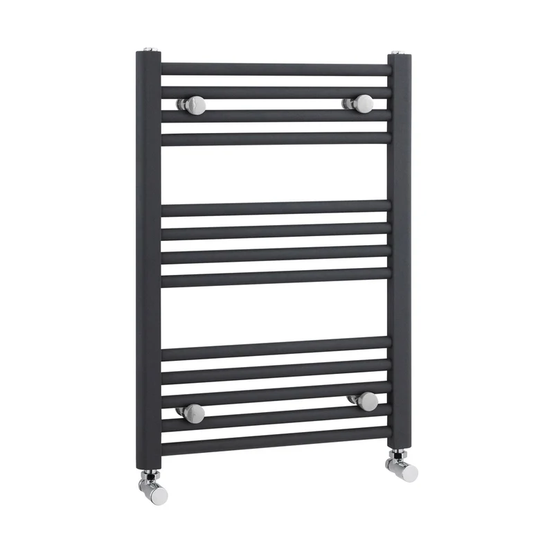 Nuie Straight Ladder Rail Contemporary Anthracite Steel 700x500x30mm