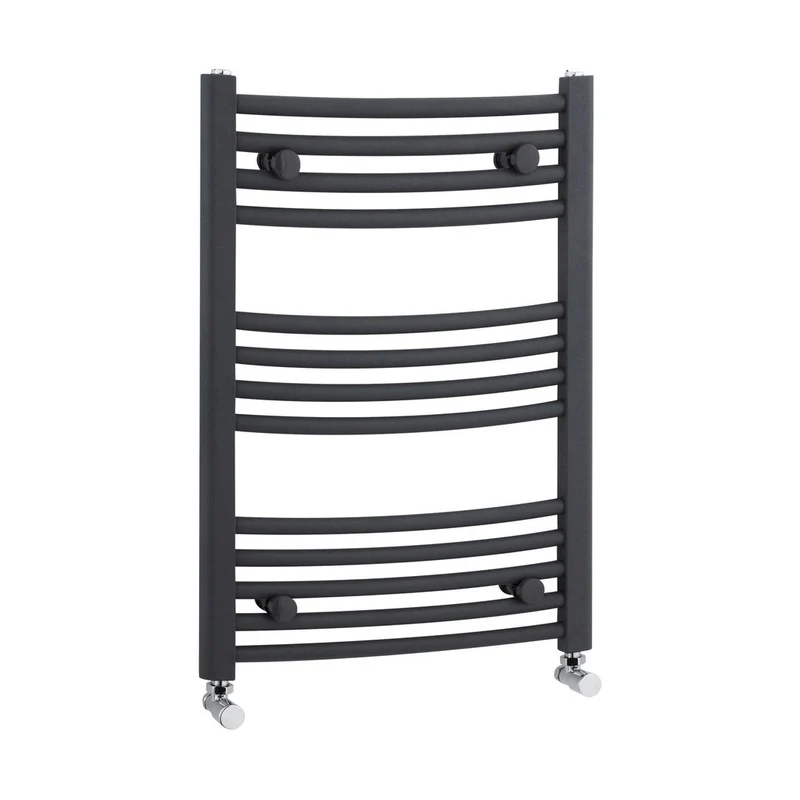Nuie Curved Ladder Rail Contemporary Anthracite Steel 700x500x44mm