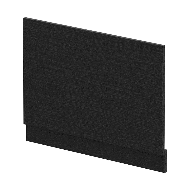 Nuie Bath Panels Straight End Panel & Plinth (800mm) Contemporary Charcoal Black MFC Textured Woodgrain 560x780x36mm