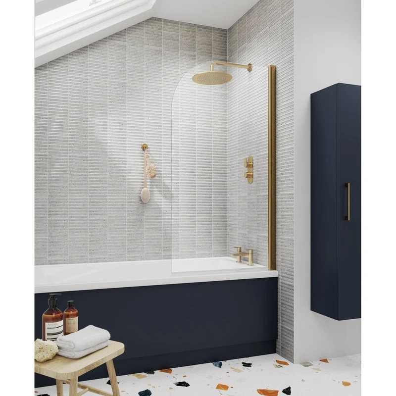 Nuie Bath Panels Straight Front Panel & Plinth (1800mm) Contemporary Charcoal Black MFC Textured Woodgrain 560x1795x36mm