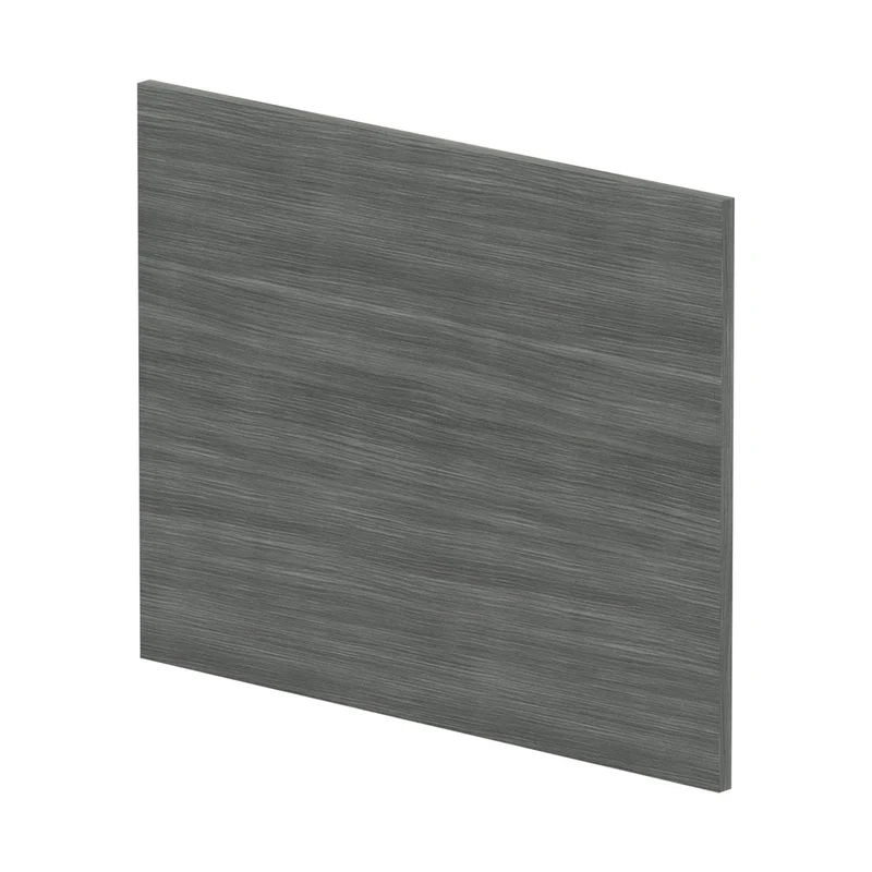 Nuie Shower Bath End Panel (700mm) Contemporary Anthracite Woodgrain MFC Textured Woodgrain 520x680x18mm
