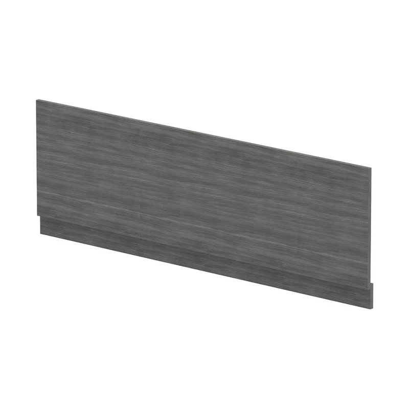 Nuie Bath Panels Straight Front Panel & Plinth (1700mm) Contemporary Anthracite Woodgrain MFC Textured Woodgrain 560x1695x36mm
