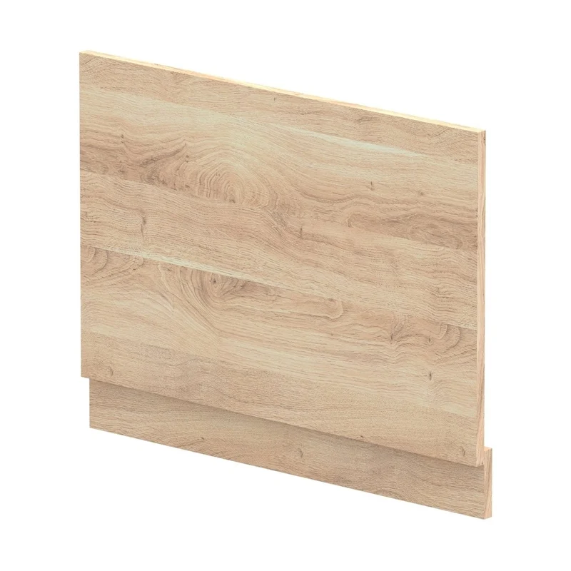 Nuie Bath Panels 750mm Bath End Panel Contemporary Bleached Oak MFC Textured Woodgrain 560x730x36mm