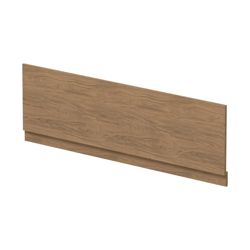 Nuie Bath Panels 1800mm Bath Front Panel Contemporary Antique Oak MFC Textured Woodgrain 560x1795x36mm
