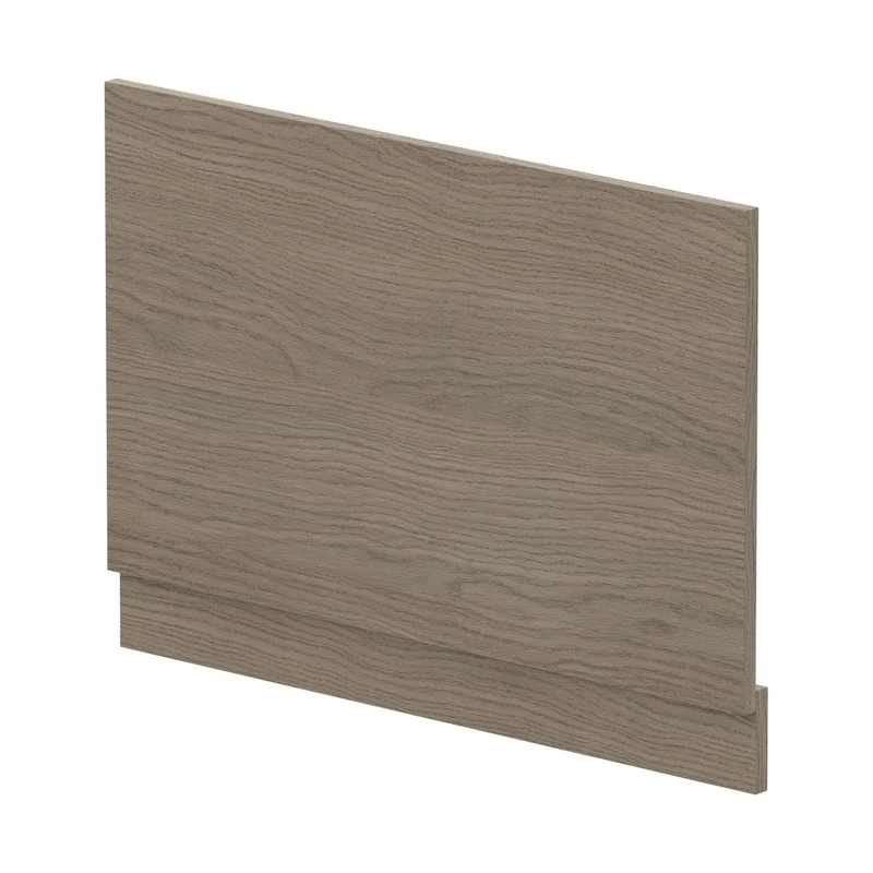 Nuie Bath Panels Straight End Panel & Plinth (800mm) Contemporary Solace Oak MFC Textured Woodgrain 560x780x36mm