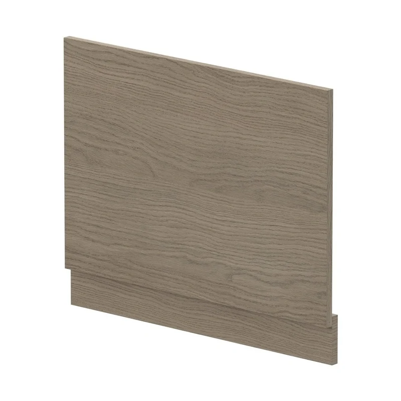 Nuie Bath Panels Straight End Panel & Plinth (700mm) Contemporary Solace Oak MFC Textured Woodgrain 560x680x36mm