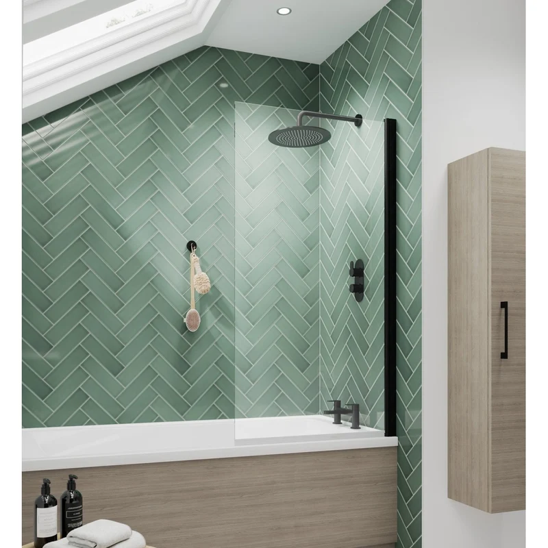 Nuie Bath Panels Straight Front Panel & Plinth (1800mm) Contemporary Solace Oak MFC Textured Woodgrain 560x1795x36mm
