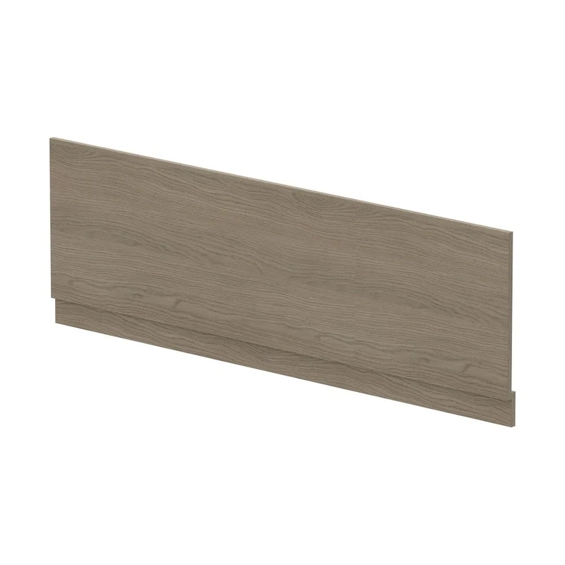Nuie Bath Panels Straight Front Panel & Plinth (1700mm) Contemporary Solace Oak MFC Textured Woodgrain 560x1695x36mm