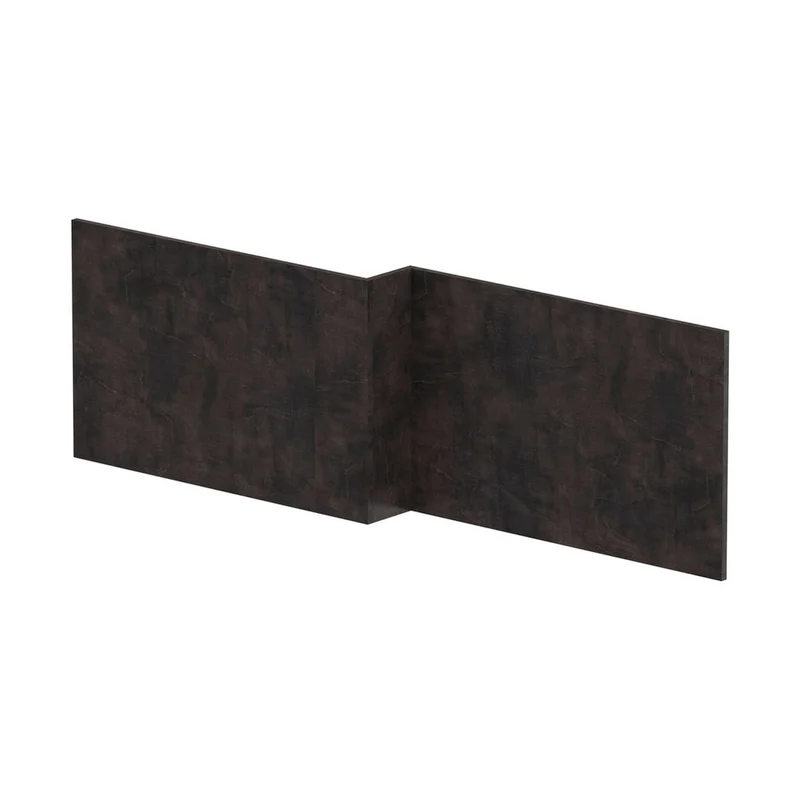 Nuie Havana Shower Bath Front Panel (1700mm) Contemporary Metallic Slate MFC Textured Matt 520x1698x163mm
