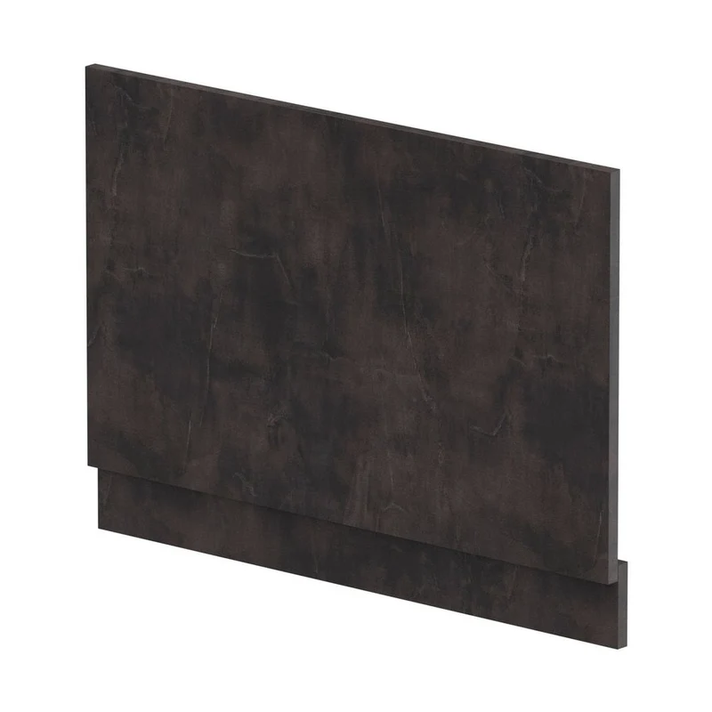 Nuie Havana Straight End Panel & Plinth (800mm) Contemporary Metallic Slate MFC Textured Matt 560x780x36mm