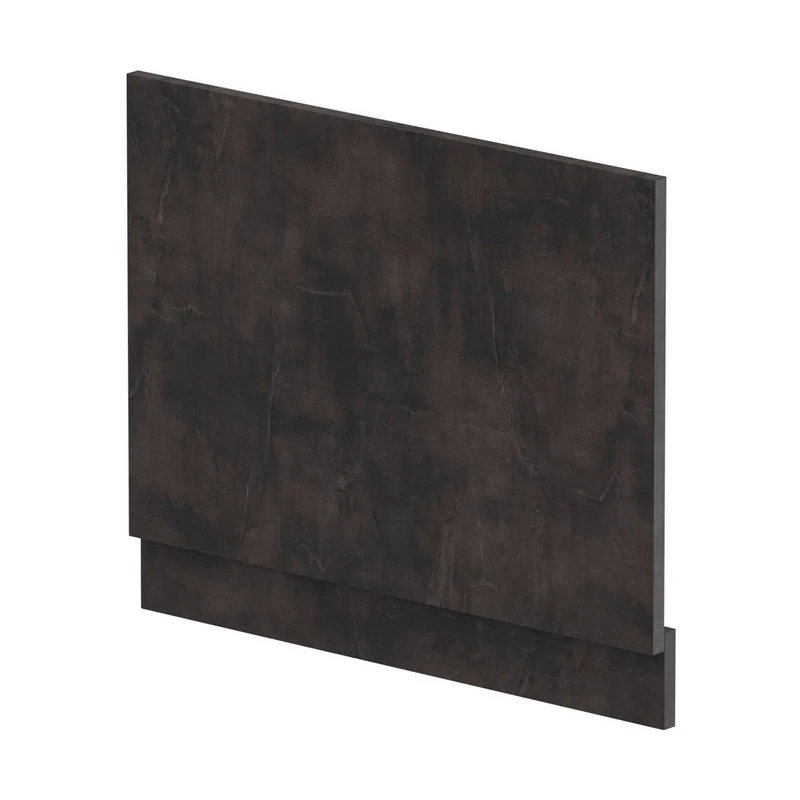 Nuie Havana Straight End Panel & Plinth (700mm) Contemporary Metallic Slate MFC Textured Matt 560x680x36mm