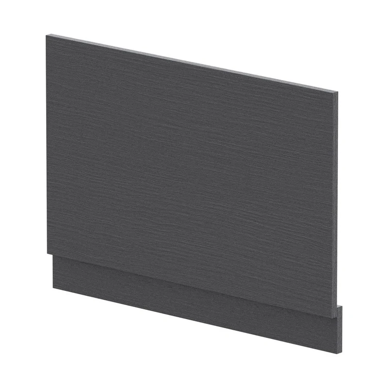 Nuie Bath Panels 800mm Bath End Panel Contemporary Graphite Grey Woodgrain MFC Textured Woodgrain 560x780x36mm
