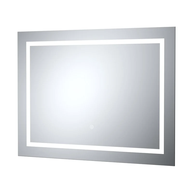 Nuie Led Touch Sensor 800 X 600 Touch Sensor Mirror Contemporary Silver Aluminium 600x800x33mm