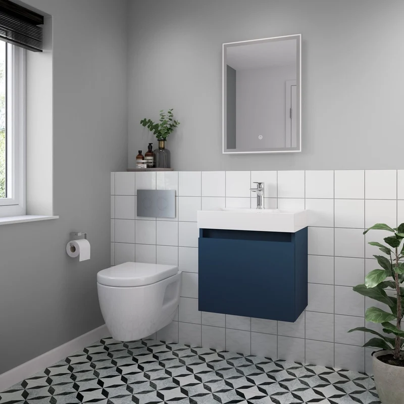 Nuie Led Touch Sensor 700 X 500 Led Mirror Contemporary Silver Aluminium 700x500x35mm