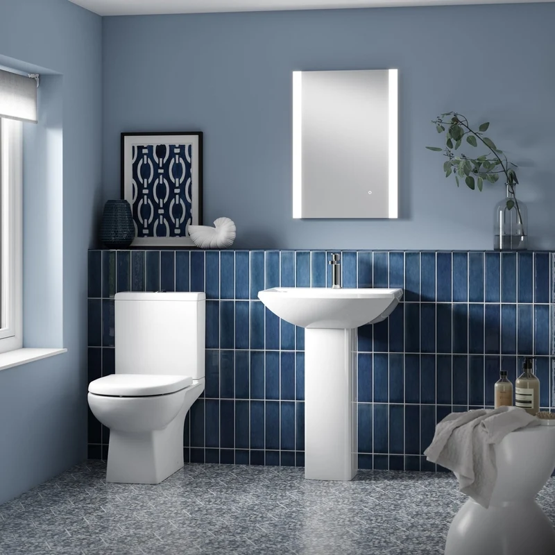 Nuie Asselby Close Coupled Wc Contemporary White Vitreous China 810x410x670mm
