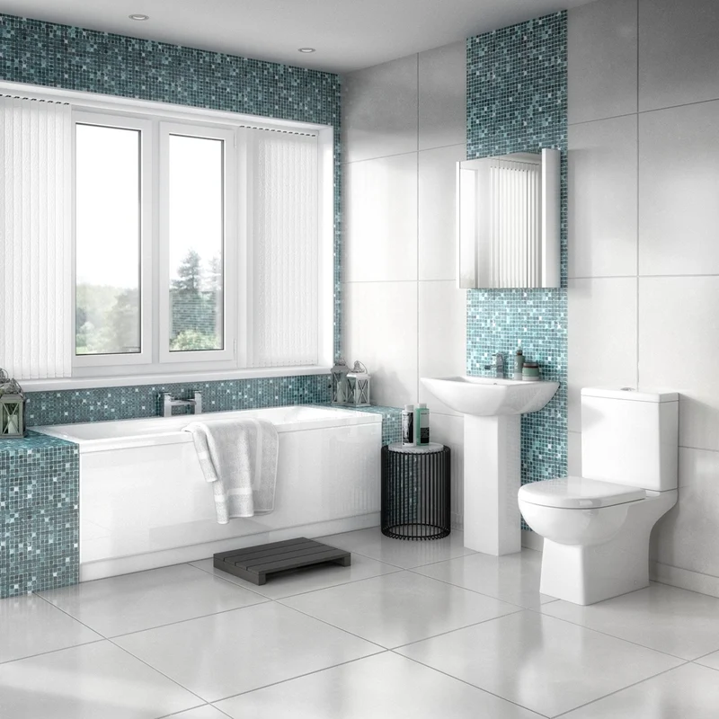 Nuie Asselby Close Coupled Wc Contemporary White Vitreous China 810x410x670mm
