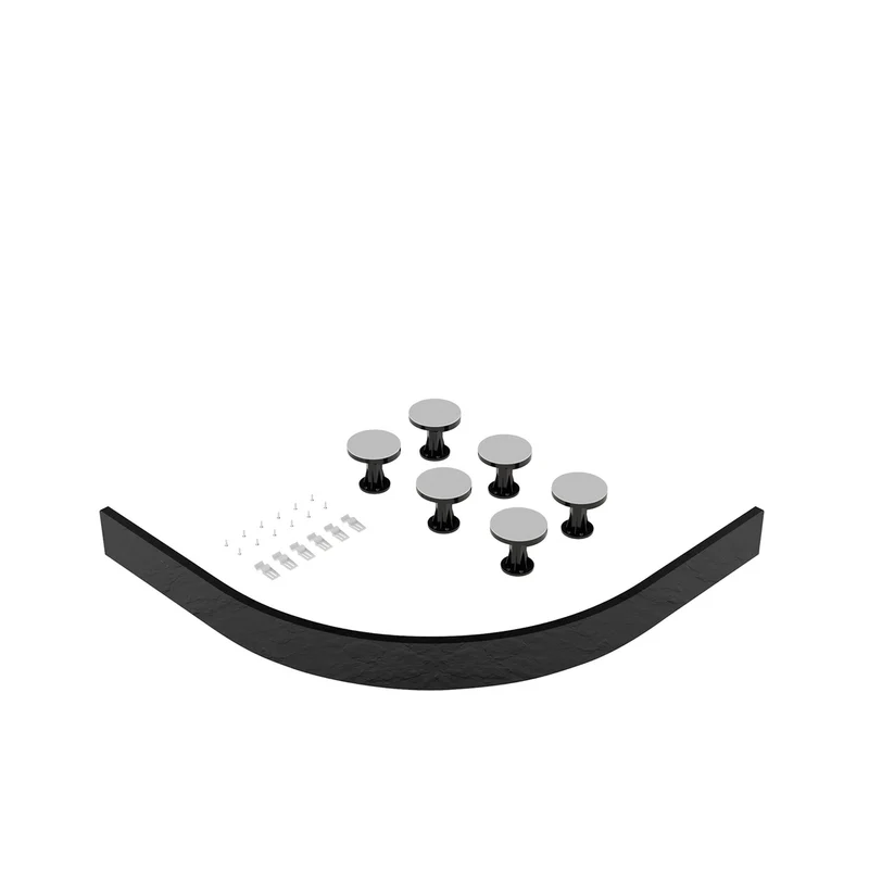 Nuie Leg Sets And Plinths Leg Set Suitable For 700-900 Quad & Offset Trays Contemporary Grey Slate ABS 12x1000x12mm