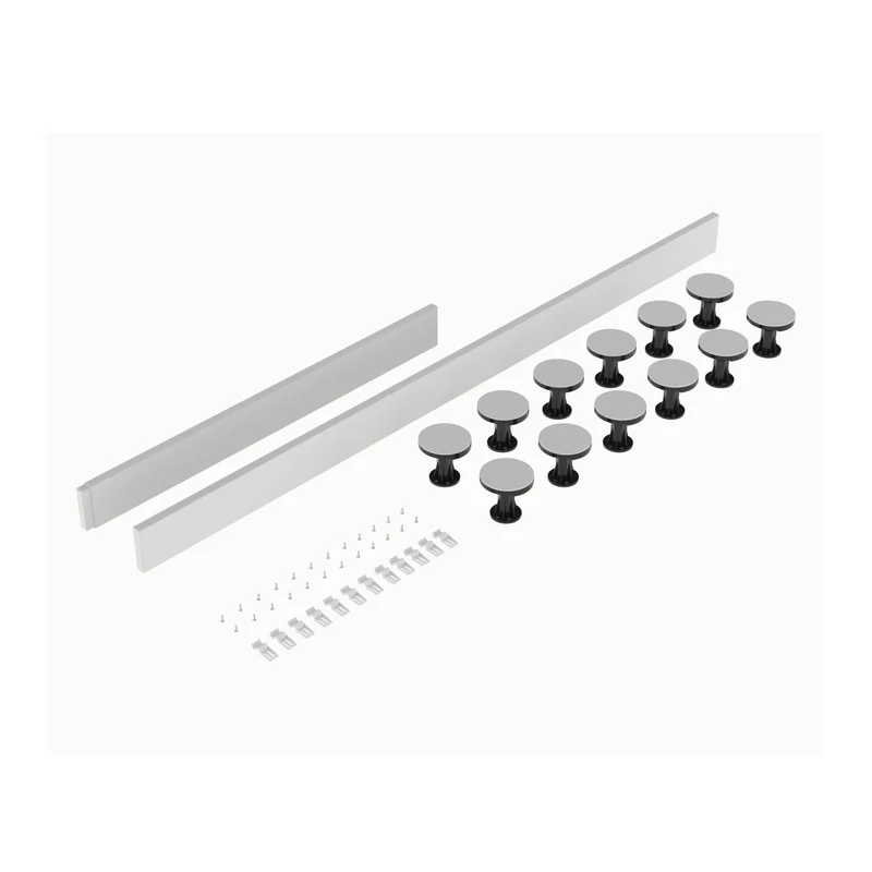 Nuie Leg Sets And Plinths Leg Set Suitable For 1300-1800 Rectangular & Walk In Trays Contemporary White ABS 12x105x12mm
