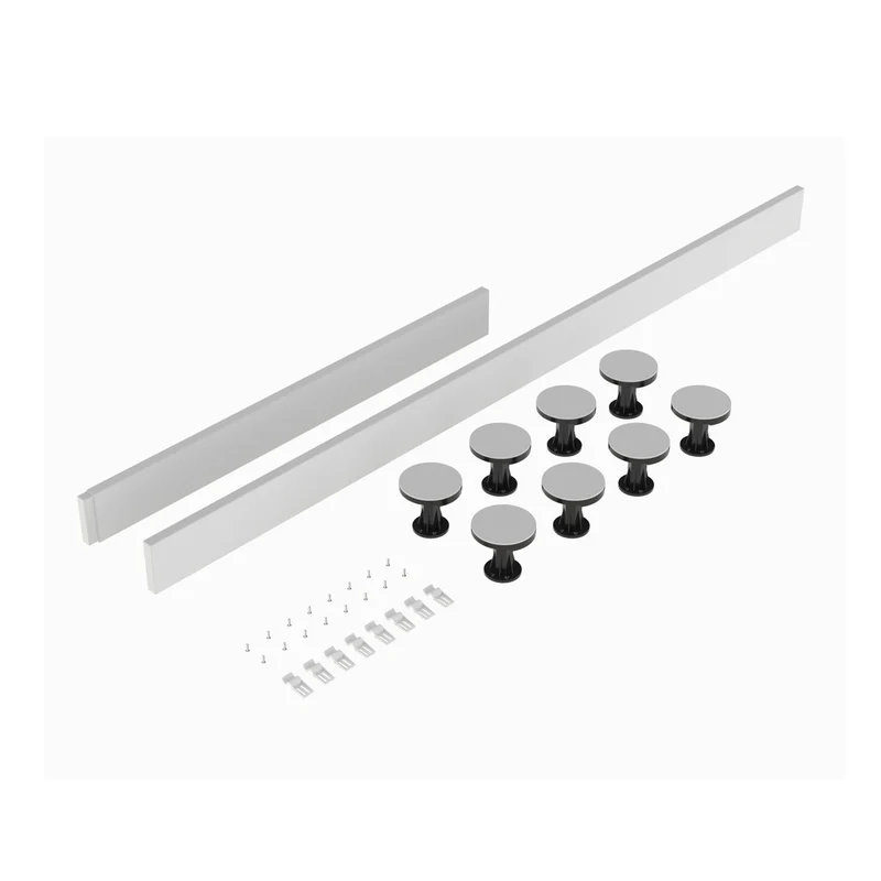 Nuie Leg Sets And Plinths Leg Set Suitable For 1100-1200 Rectangular Trays Contemporary White ABS 12x105x12mm