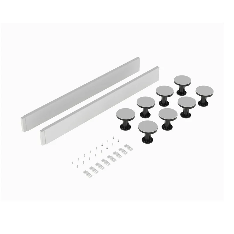Nuie Leg Sets And Plinths Leg Set Suitable For 1000 Square & Rectangular Trays Contemporary White ABS 12x105x12mm