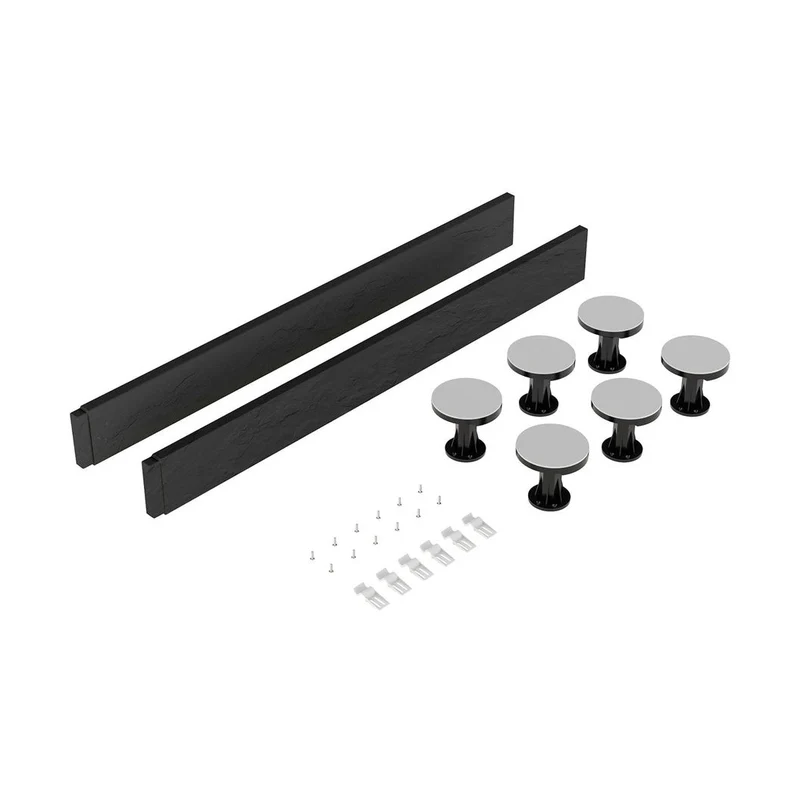 Nuie Leg Sets And Plinths Leg Set Suitable For 700-900 Square & Rectangular Trays Contemporary Grey Slate ABS 20x105x20mm