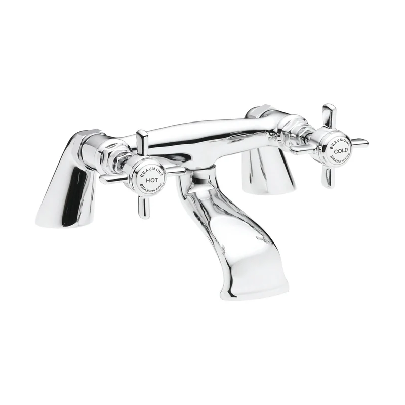 Nuie Beaumont Bath Filler Traditional Chrome Brass 100x220x180mm
