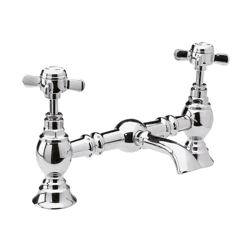 Nuie Beaumont Luxury Basin Mixer Traditional Chrome Brass 140x40x240mm