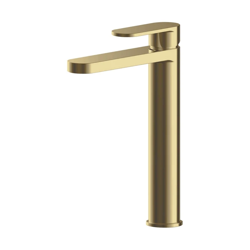 Nuie Binsey High Rise Mono Basin Mixer Contemporary Brushed Brass Brass 290x52x187mm
