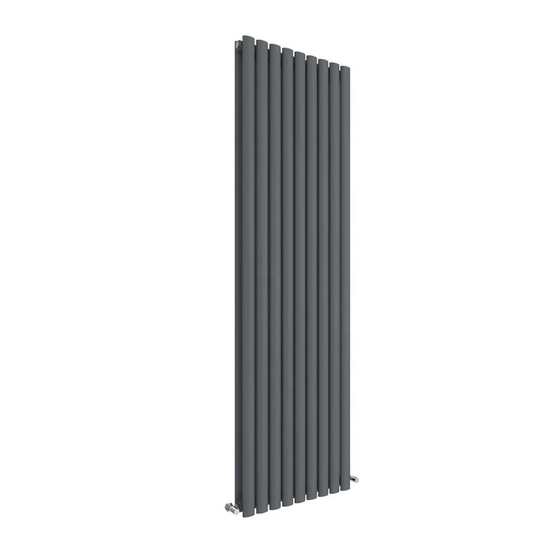 Nuie Revive Vertical Double Panel Radiator 1800 X 528 Contemporary Anthracite Steel 1800x528x78mm