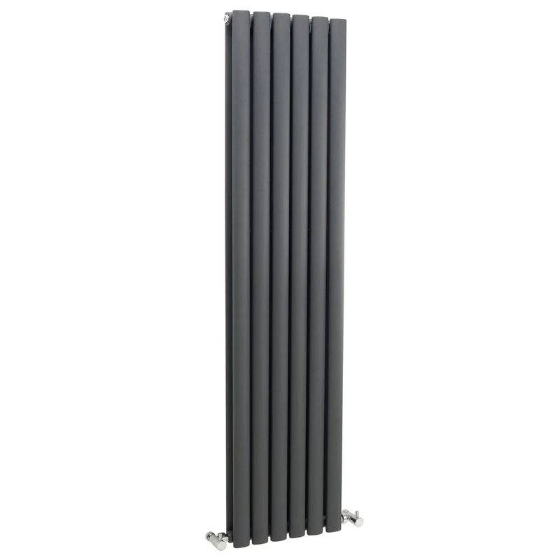 Nuie Revive Double Panel Designer Radiator Contemporary Anthracite Steel 1500x354x85mm