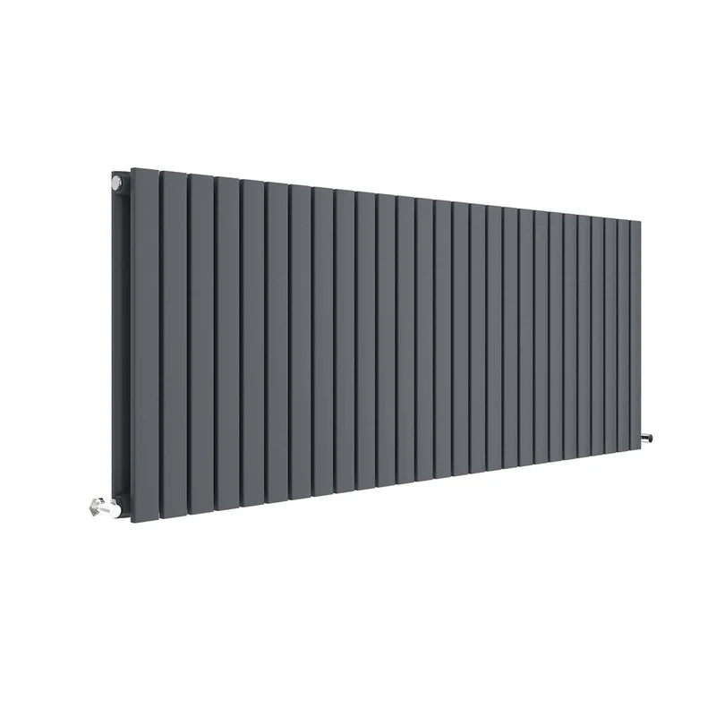 Nuie Sloane Horizontal Double Panel Radiator 600 X 1572 Contemporary Anthracite Steel 600x1572x72mm