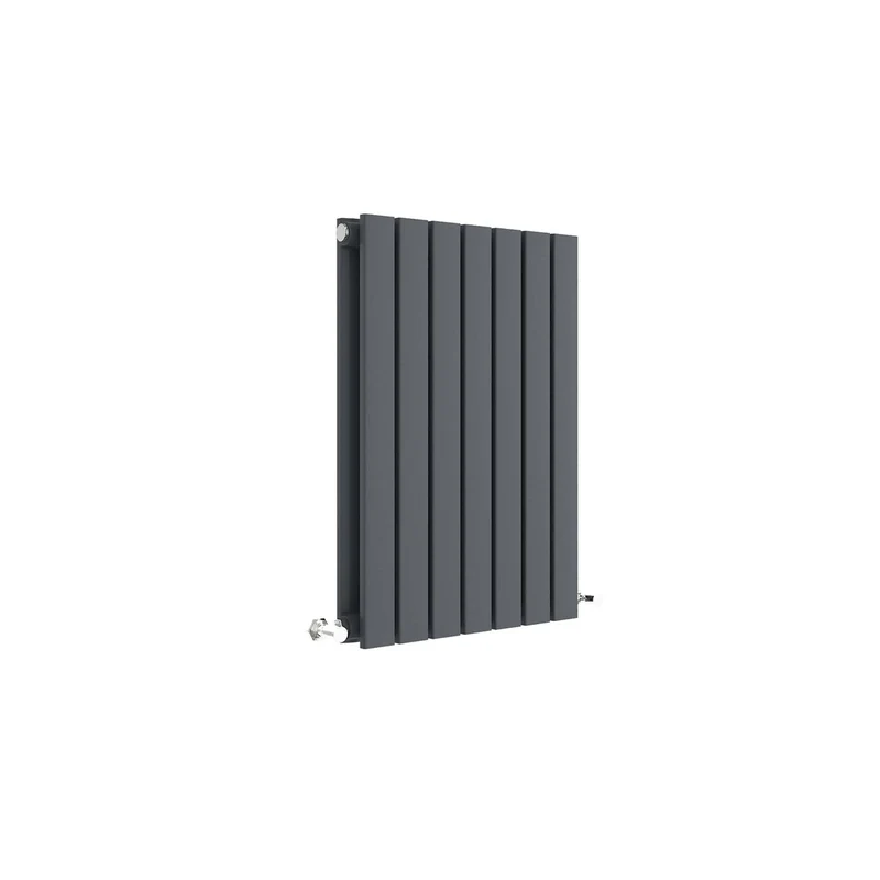 Nuie Sloane Horizontal Double Panel Radiator 600 X 412 Contemporary Anthracite Steel 600x412x72mm