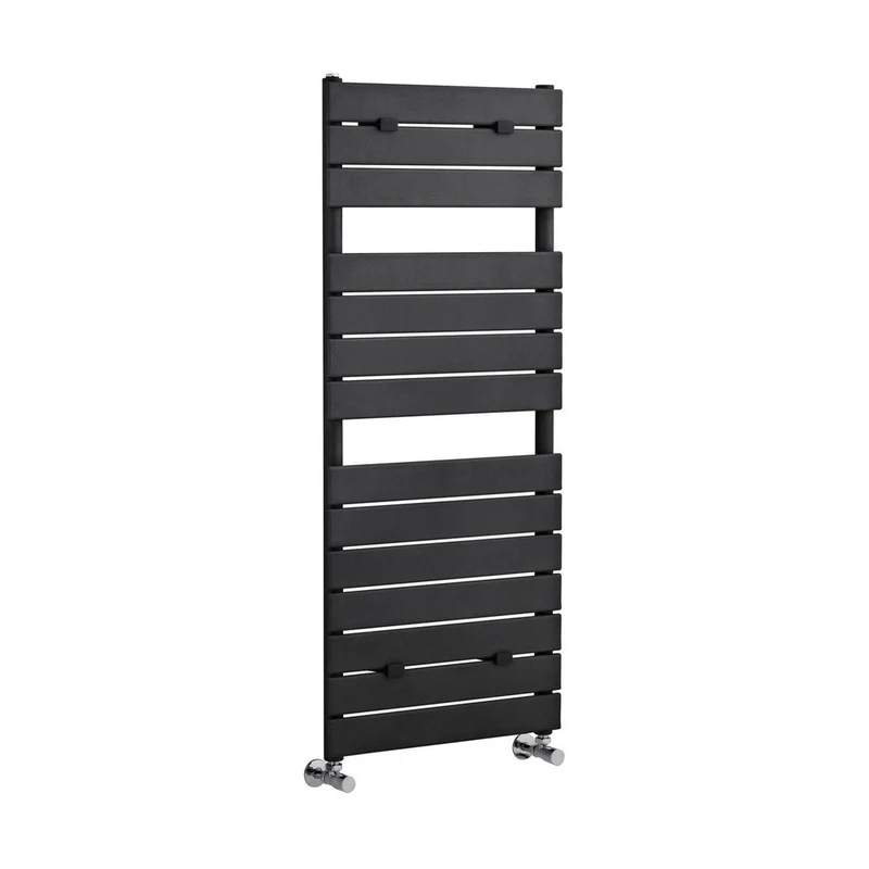 Nuie Piazza Heated Towel Rail Contemporary Anthracite Steel 1213x500x100mm