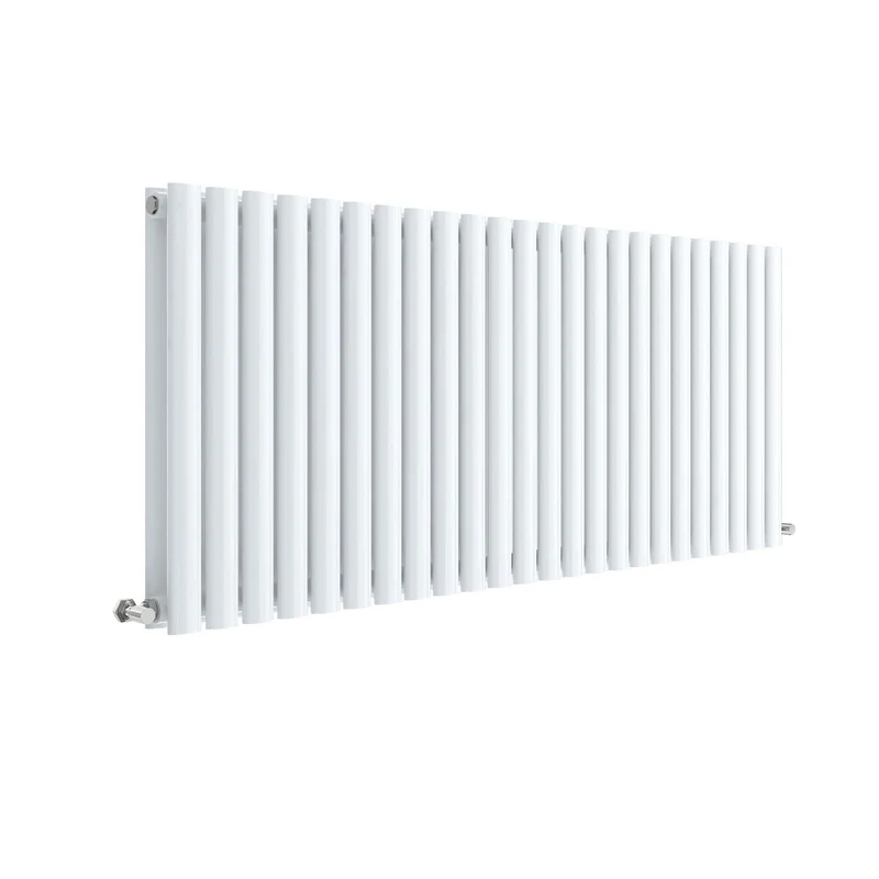 Nuie Revive Horizontal Double Panel Radiator 600 X 1398 Contemporary White High Gloss Steel 600x1398x78mm