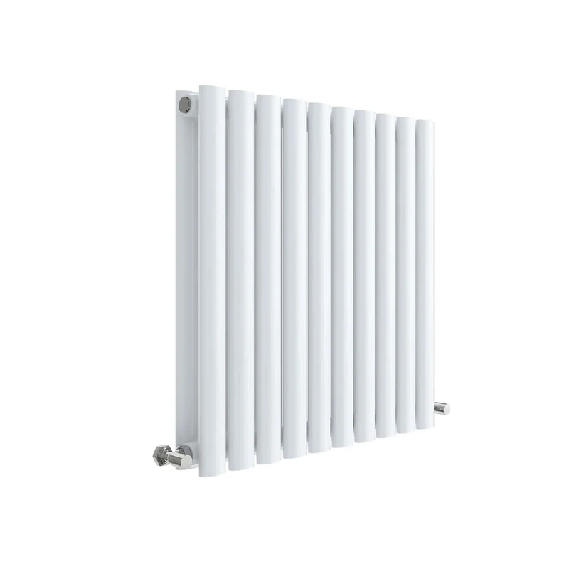 Nuie Revive Horizontal Double Panel Radiator 600 X 586 Contemporary White High Gloss Steel 600x586x78mm