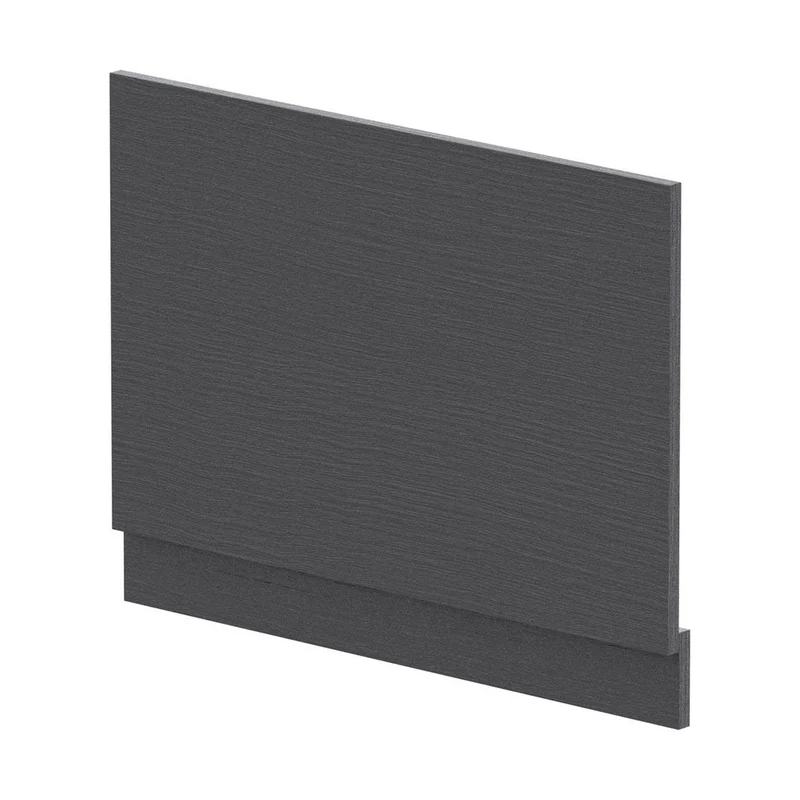 Nuie Bath Panels 750mm Bath End Panel Contemporary Graphite Grey Woodgrain MFC Textured Woodgrain 560x730x36mm