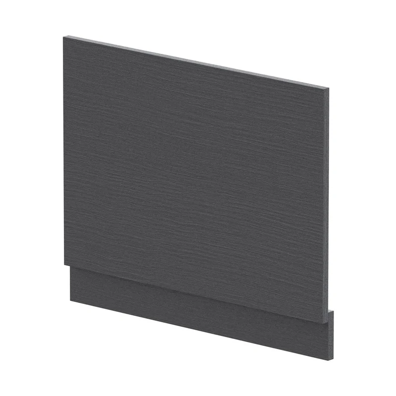 Nuie Bath Panels 700mm Bath End Panel Contemporary Graphite Grey Woodgrain MFC Textured Woodgrain 560x680x36mm