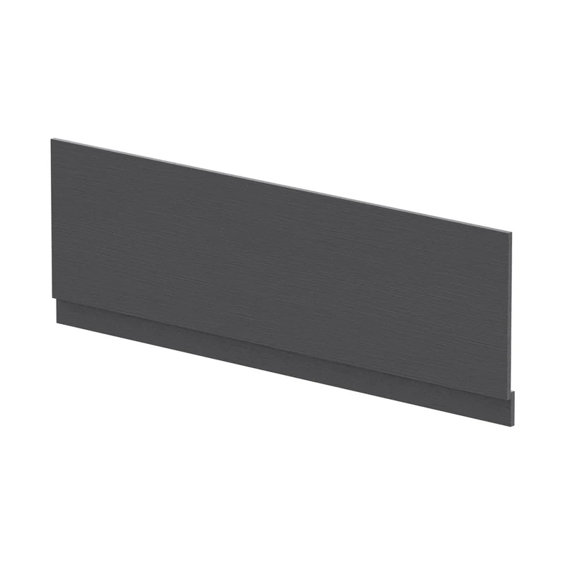 Nuie Bath Panels 1700mm Bath Front Panel Contemporary Graphite Grey Woodgrain MFC Textured Woodgrain 560x1695x36mm