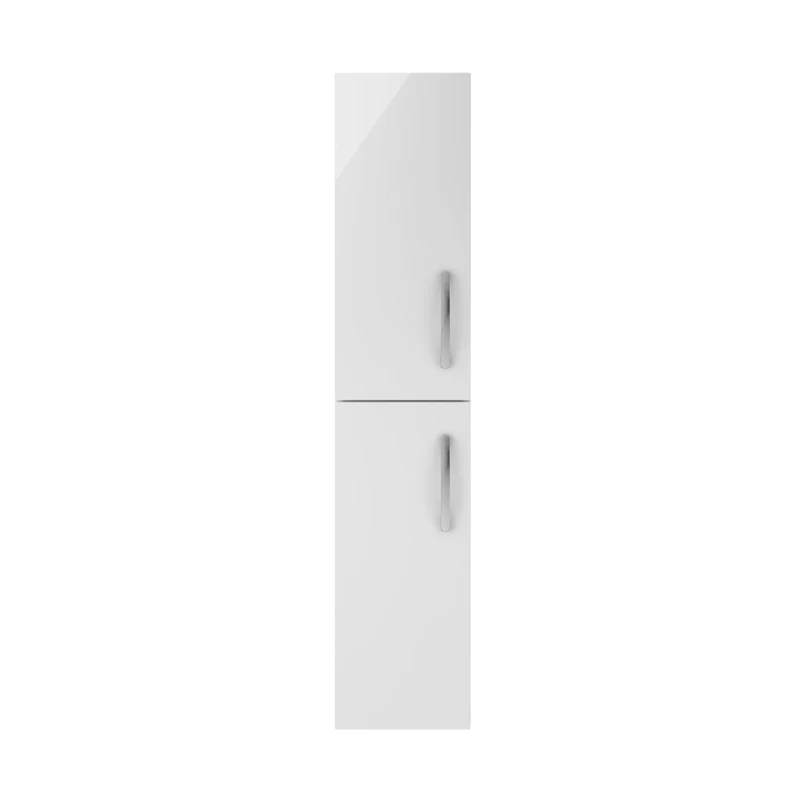 Nuie Athena 300mm Tall Unit (2 Door) Contemporary Gloss White MFC Painted Gloss 1433x300x235mm