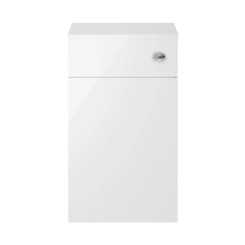 Nuie Athena 500mm Wc Unit Contemporary Gloss White MFC Painted Gloss 853x500x235mm
