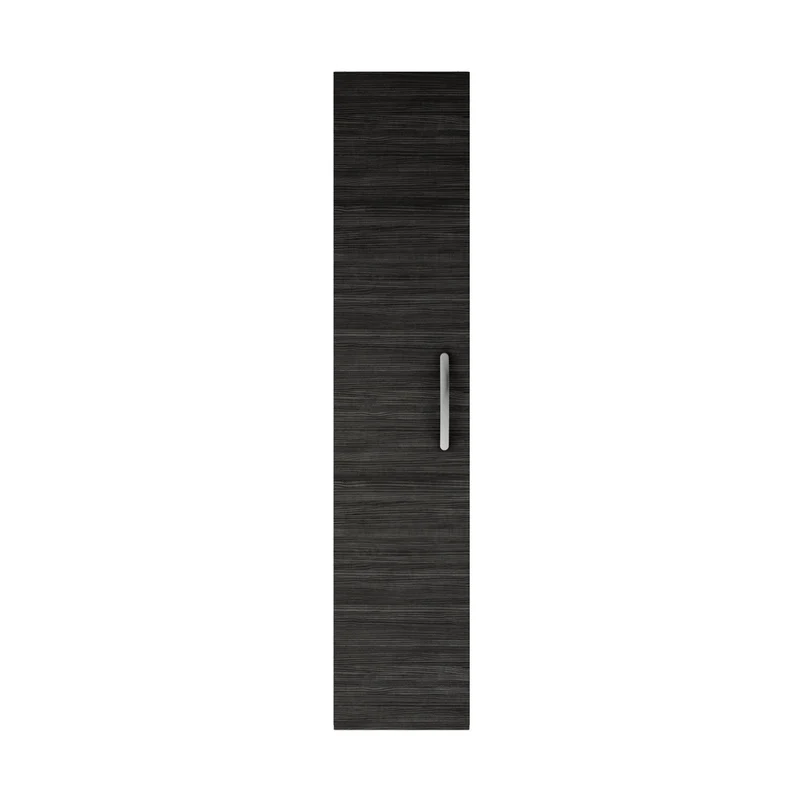 Nuie Athena 300mm Tall Unit (1 Door) Contemporary Charcoal Black MFC Textured Woodgrain 1433x300x235mm