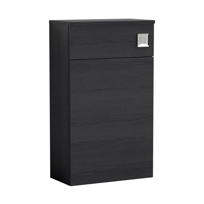 Nuie Athena 500mm Wc Unit Contemporary Charcoal Black MFC Textured Woodgrain 853x500x235mm